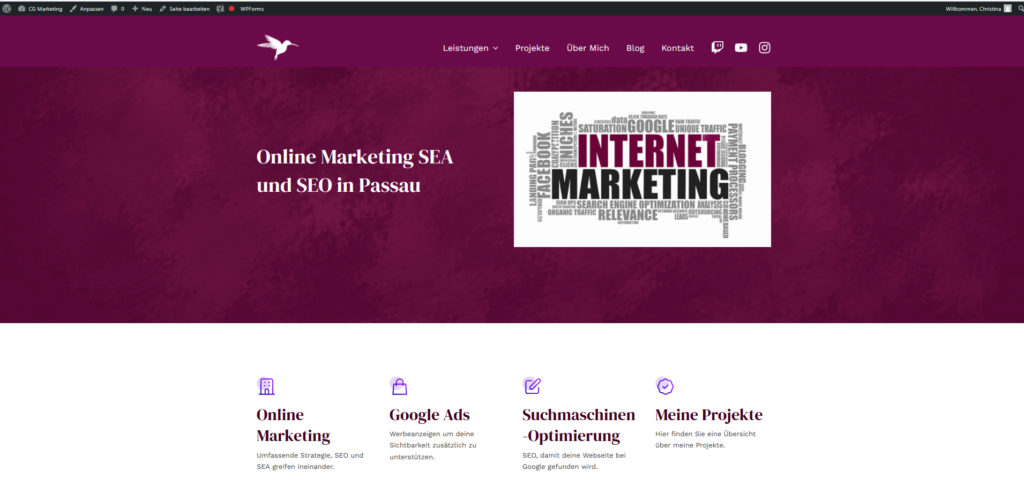 Website Ausschnitt Above The Fold